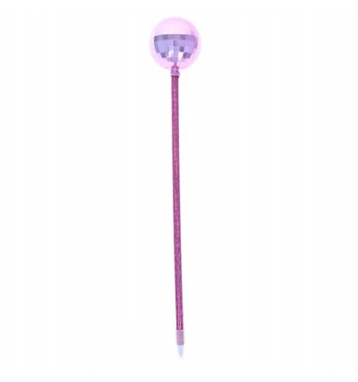 Stylo boule à facettes rose
