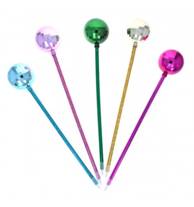 Stylo boule à facettes rose