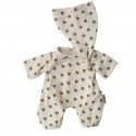 Pyjama pour poupée coeur vert