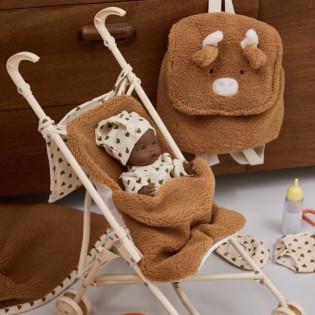 Pyjama pour poupée coeur vert