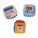 Set de 3 cubes en tissu
