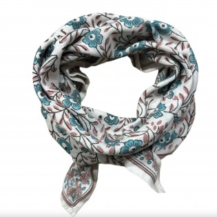 Foulard Bellis Aqua 100 cm - So Family 2