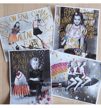 Kit broderie sur papier "T'as l'air d'une tarte"