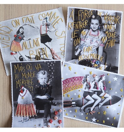 Kit broderie sur papier "Mireille"