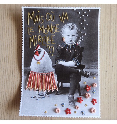 Kit broderie sur papier "Mireille"