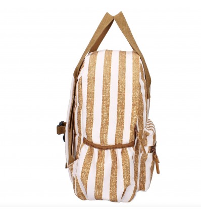 Sac à dos rayures caramel - Kidzroom