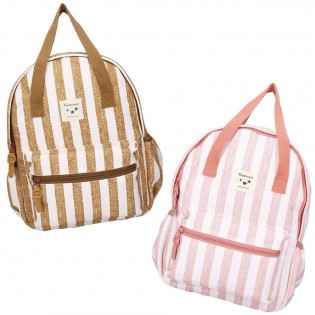 Sac à dos rayures roses - Kidzroom 2