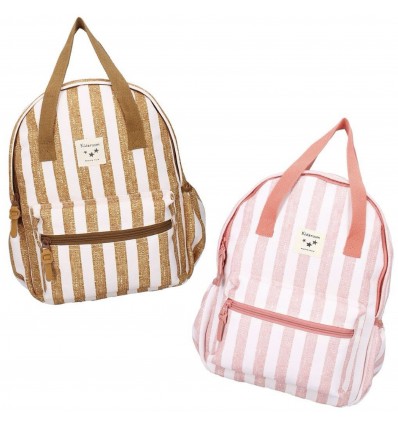 Sac à dos rayures roses - Kidzroom