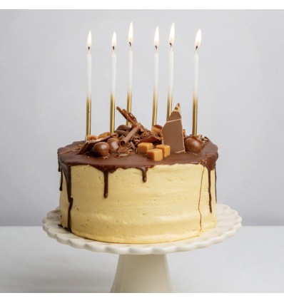 16 Bougies blanches et dorées - Talking tables