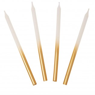 16 Bougies blanches et dorées - Talking tables