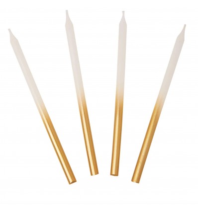 16 Bougies blanches et dorées - Talking tables