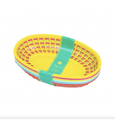 6 corbeilles colorées - Talking Tables