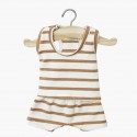 Ensemble Marcel marinière beige - Minikane