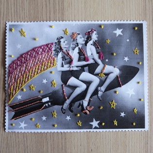 Kit broderie sur papier "Rocket ladies"