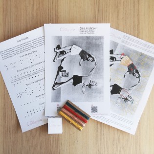 Kit broderie sur papier "Alors on danse" 2