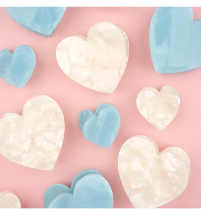 Pince à cheveux Coeur Blanc - Coucou Suzette