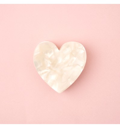 Pince à cheveux Coeur Blanc - Coucou Suzette