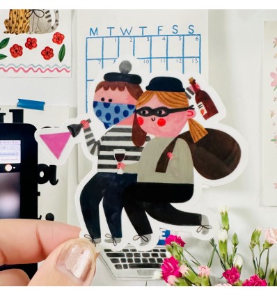 Autocollant Cambrioleurs - Daria Solak illustrations