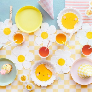 6 assiettes en carton soleil - Party Deco 2