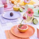 6 assiettes en carton multicolores - Party Deco