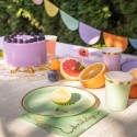 6 assiettes en carton multicolores - Party Deco