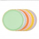 6 assiettes en carton multicolores - Party Deco