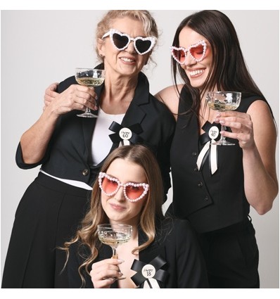 Lunettes coeurs et perles - Party Deco