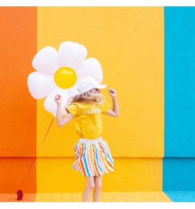 Ballon Marguerite en mylar - Party Deco
