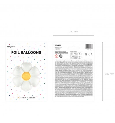 Ballon Marguerite en mylar - Party Deco