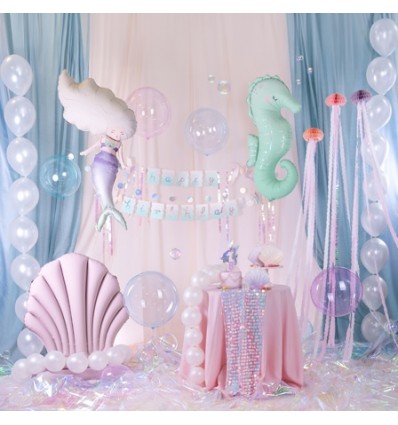 Ballon Hippocampe en mylar - Party Deco