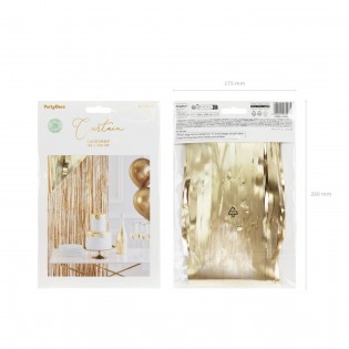 Rideau à franges doré luxe - Party Deco 2