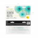 Set de 3 rosaces turquoises - Party Deco
