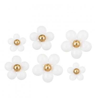 Kit de 6 ballons fleurs - Party Deco