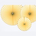 Set de 3 rosaces jaunes - Party Deco