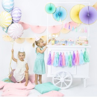 Set de 3 rosaces jaunes - Party Deco 2