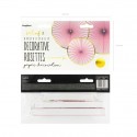 Set de 3 rosaces roses - Party Deco