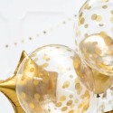 Ballon transparent pois dorés - Party Deco
