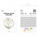 Ballon transparent pois multicolores - Party Deco