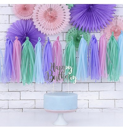 Guirlande tassels multicolores - Party Deco