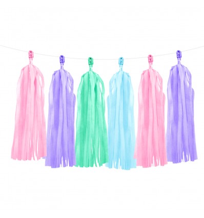 Guirlande tassels multicolores - Party Deco