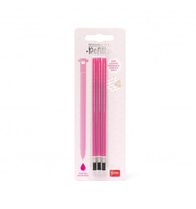 Set de 3 recharges pour stylo effaçable Rose - Legami
