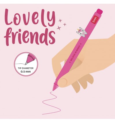Stylo à encre lovely friends Licorne - Legami