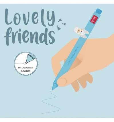 Stylo à encre lovely friends Lama - Legami