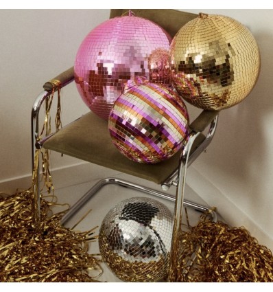 Boule à facettes argentée 30 cm