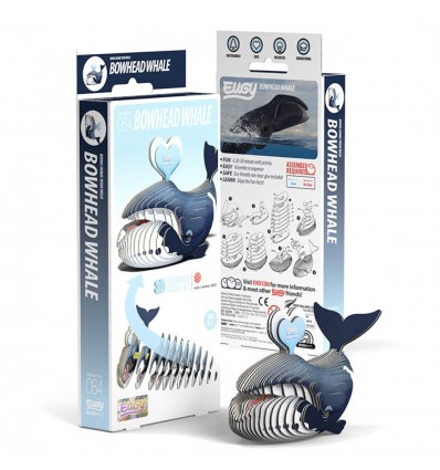 Eugy puzzle Baleine Boréale 3D en carton