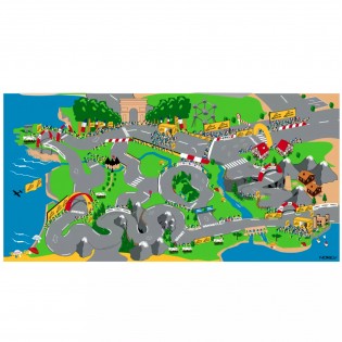Tapis de jeu "Course Cycliste" + 3 cyclistes - Norev