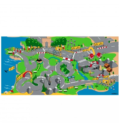 Tapis de jeu "Course Cycliste" + 3 cyclistes - Norev