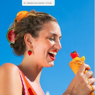 Pince à cheveux Pastèque - Coucou Suzette 2