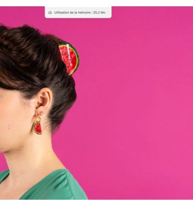 Pince à cheveux Pastèque - Coucou Suzette