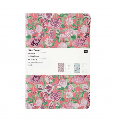 Set de 2 carnets "La vie en rose" - Rico Design
